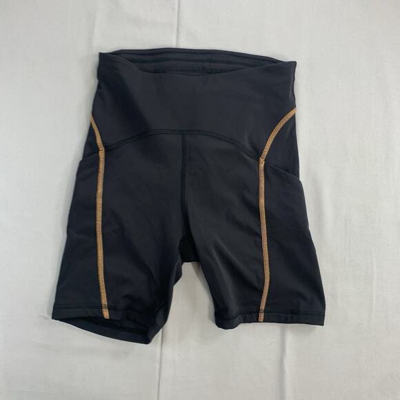 Lululemon Power Thru HR Short 6” Colour Seam Black Shorts Size 4 Women’s - Picture 1 of 11